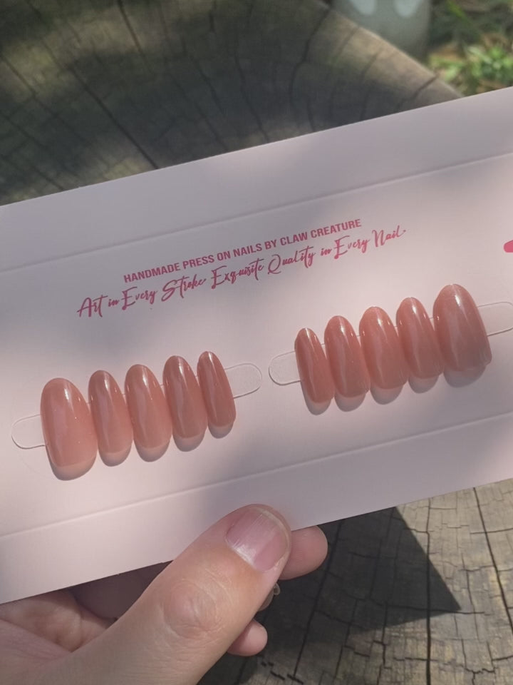 Peachy Dream Handmade Press-on Nails video by Claw Creature