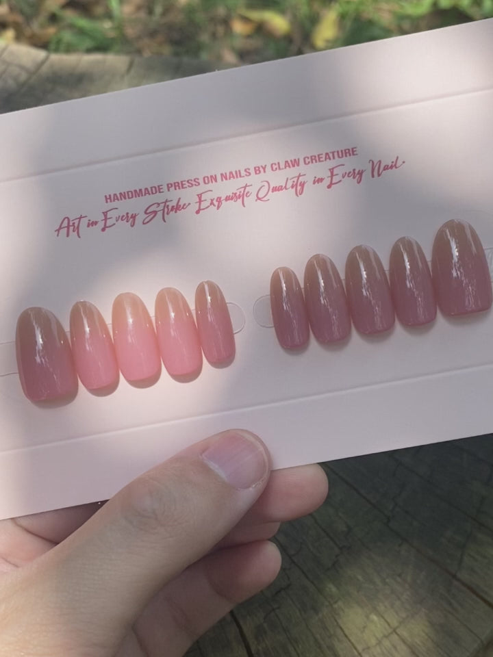 Blushing Nude Handmade Press-on Nails video showcase by Claw Creature