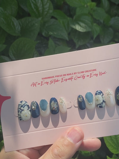 Midnight Bloom Handmade Press-on Nails video showcase by Claw Creature