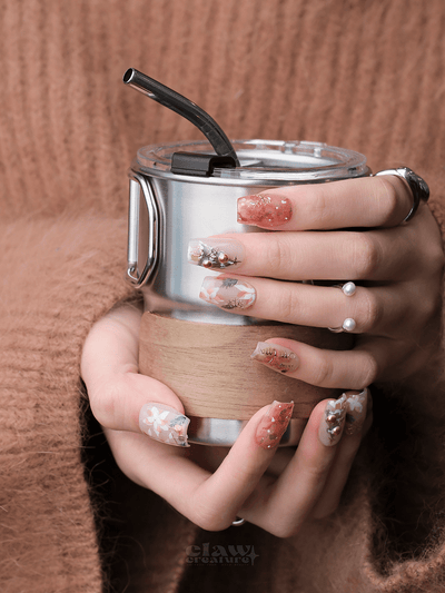 Prosperous Christmas - Handmade Press on Nails by Clawcreature - Handmade Press - on Nails