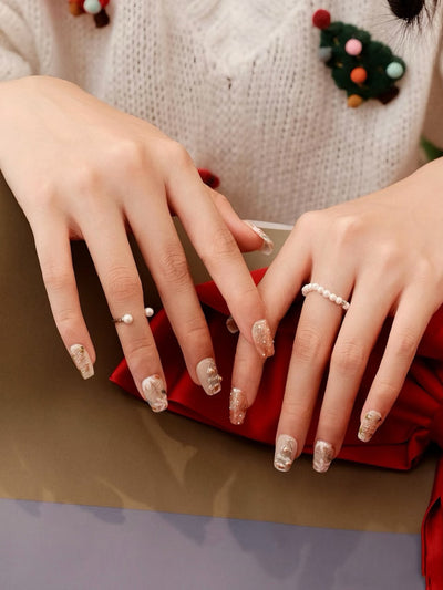 Prosperous Christmas - Handmade Press on Nails by Clawcreature - Handmade Press - on Nails