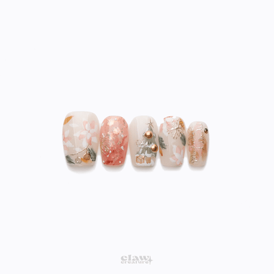 Prosperous Christmas - Handmade Press on Nails by Clawcreature - Handmade Press - on Nails