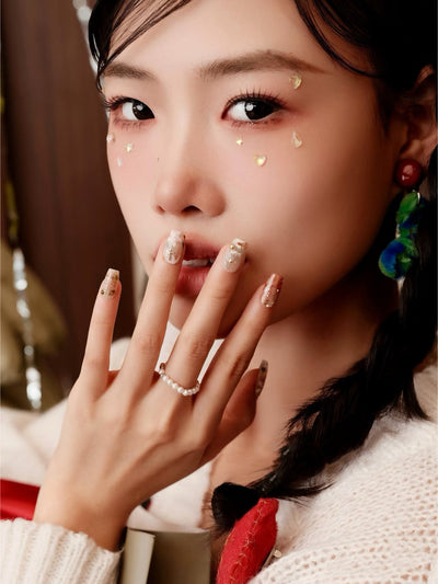 Prosperous Christmas - Handmade Press on Nails by Clawcreature - Handmade Press - on Nails