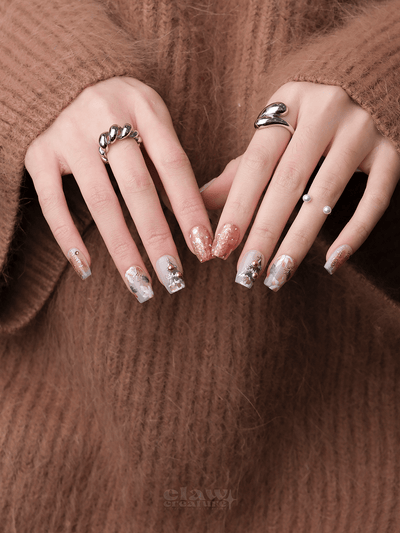 Prosperous Christmas - Handmade Press on Nails by Clawcreature - Handmade Press - on Nails