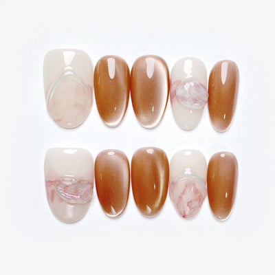 Quartz Charm - Handmade Press on Nails by Clawcreature - Handmade Press - on Nails