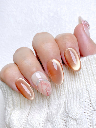 Quartz Charm - Handmade Press on Nails by Clawcreature - Handmade Press - on Nails