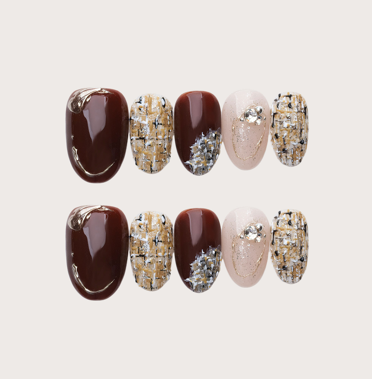 Radiant Joy - Handmade Press on Nails by Clawcreature - Handmade Press - on Nails