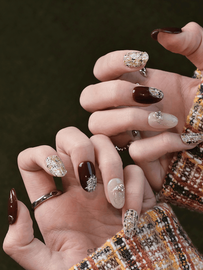 Radiant Joy - Handmade Press on Nails by Clawcreature - Handmade Press - on Nails