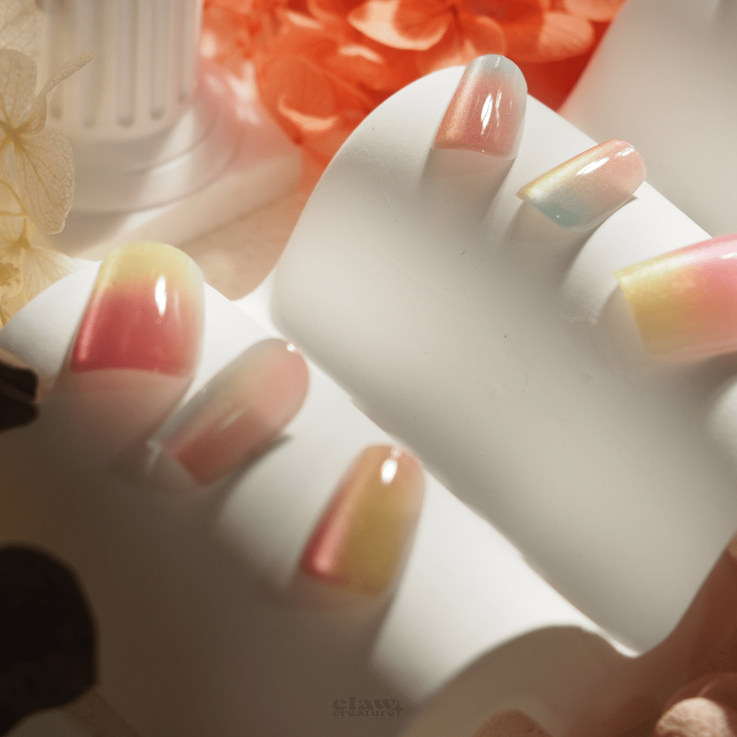 Rainbow Mist - Handmade Press on Nails by Clawcreature - Handmade Press - on Nails