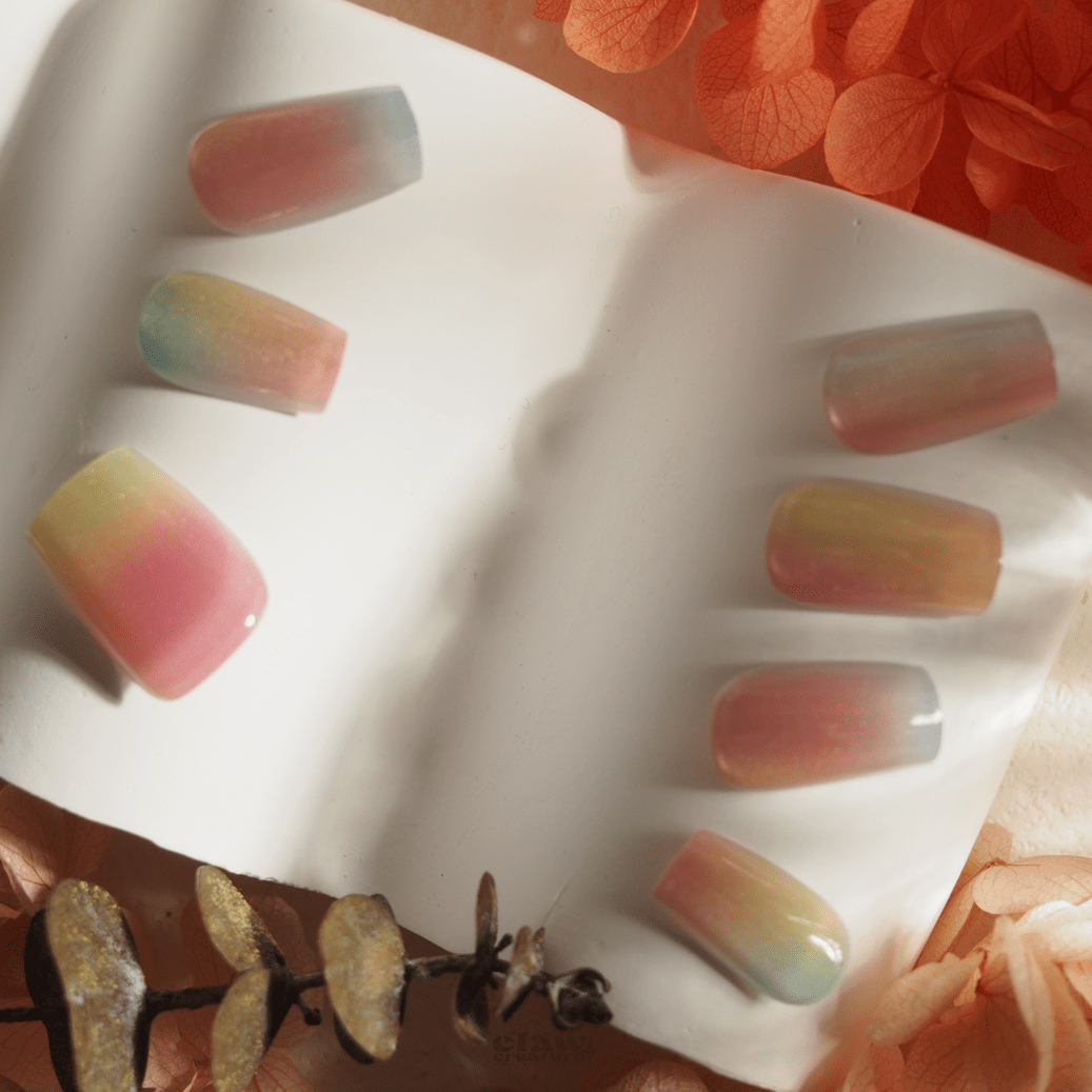 Rainbow Mist - Handmade Press on Nails by Clawcreature - Handmade Press - on Nails