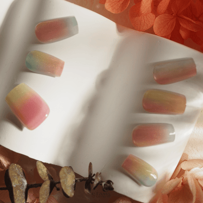 Rainbow Mist - Handmade Press on Nails by Clawcreature - Handmade Press - on Nails