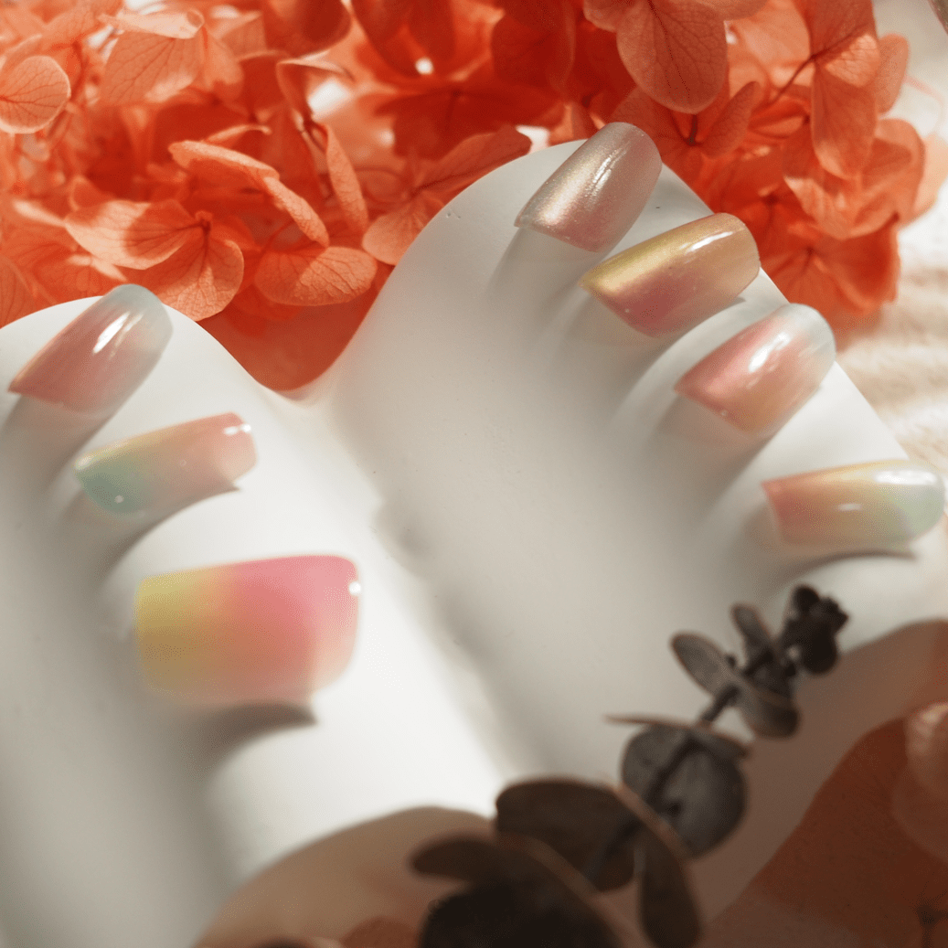 Rainbow Mist - Handmade Press on Nails by Clawcreature - Handmade Press - on Nails
