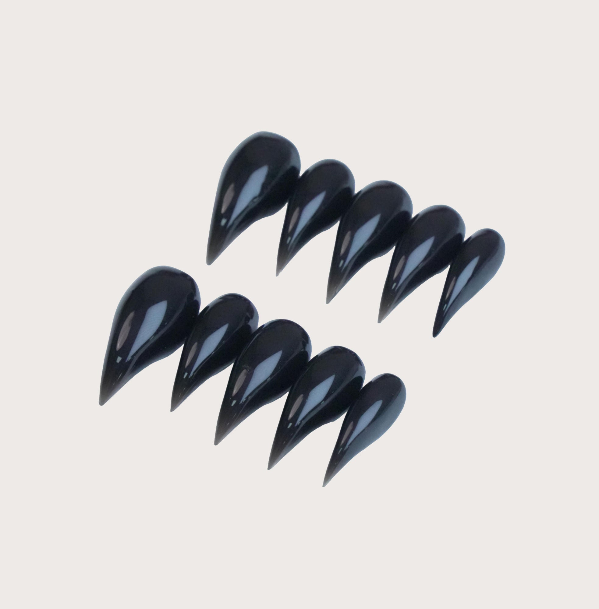 Raven Claw - Handmade Press on Nails by Clawcreature - Handmade Press - on Nails