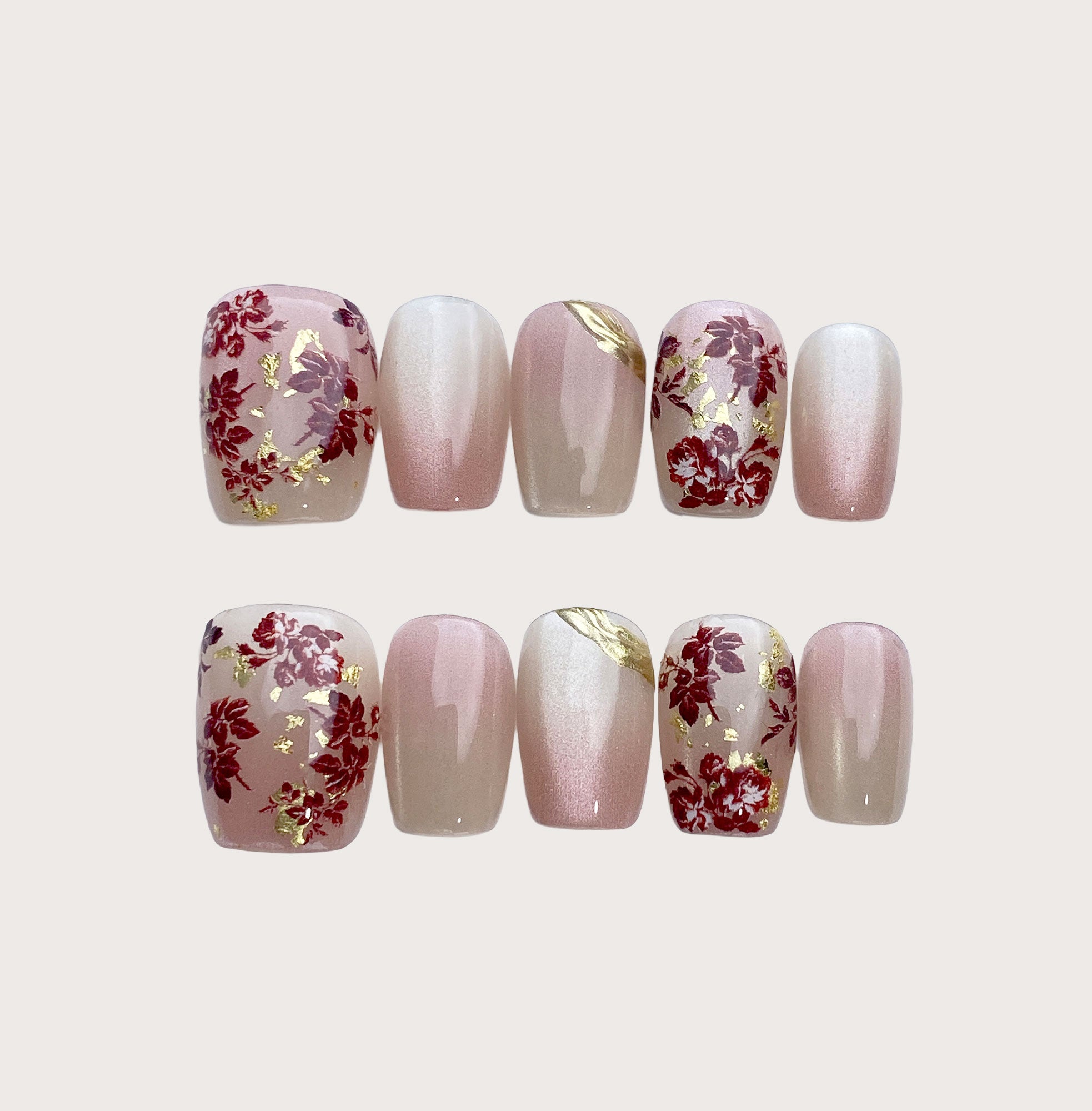 Rosé All Drape - Handmade Press on Nails by Clawcreature - Handmade Press - on Nails