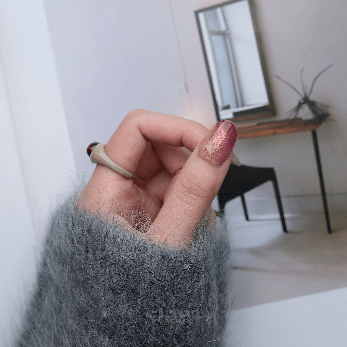 Rose and Gold - Handmade Press on Nails by Clawcreature - Handmade Press - on Nails
