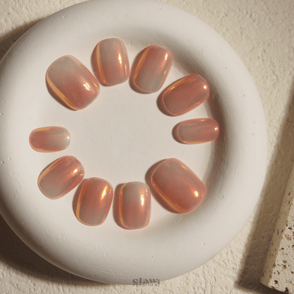 Rose Gold Elegance - Handmade Press on Nails by Clawcreature - Handmade Press - on Nails