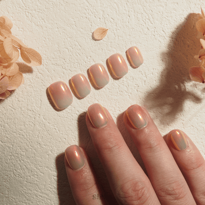 Rose Gold Elegance - Handmade Press on Nails by Clawcreature - Handmade Press - on Nails