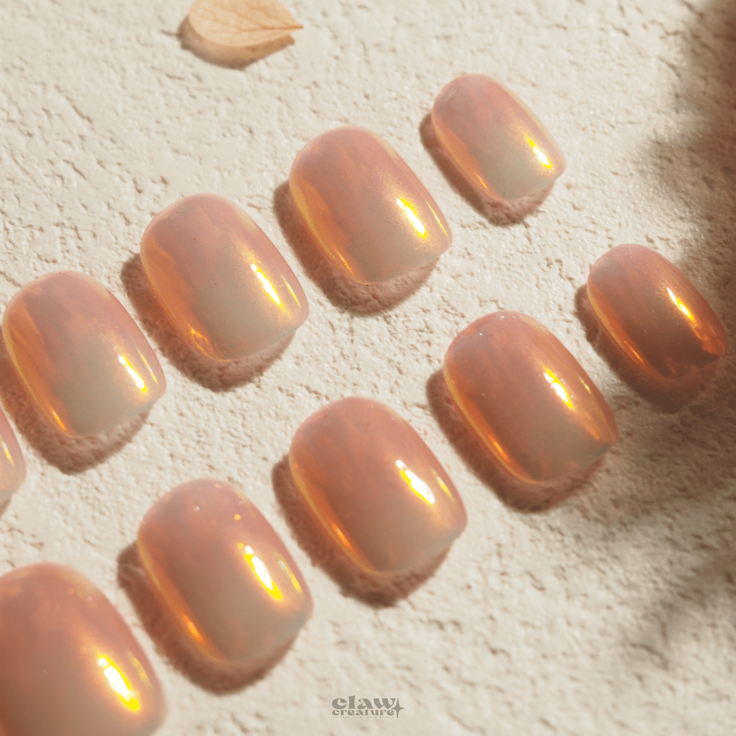 Rose Gold Elegance - Handmade Press on Nails by Clawcreature - Handmade Press - on Nails