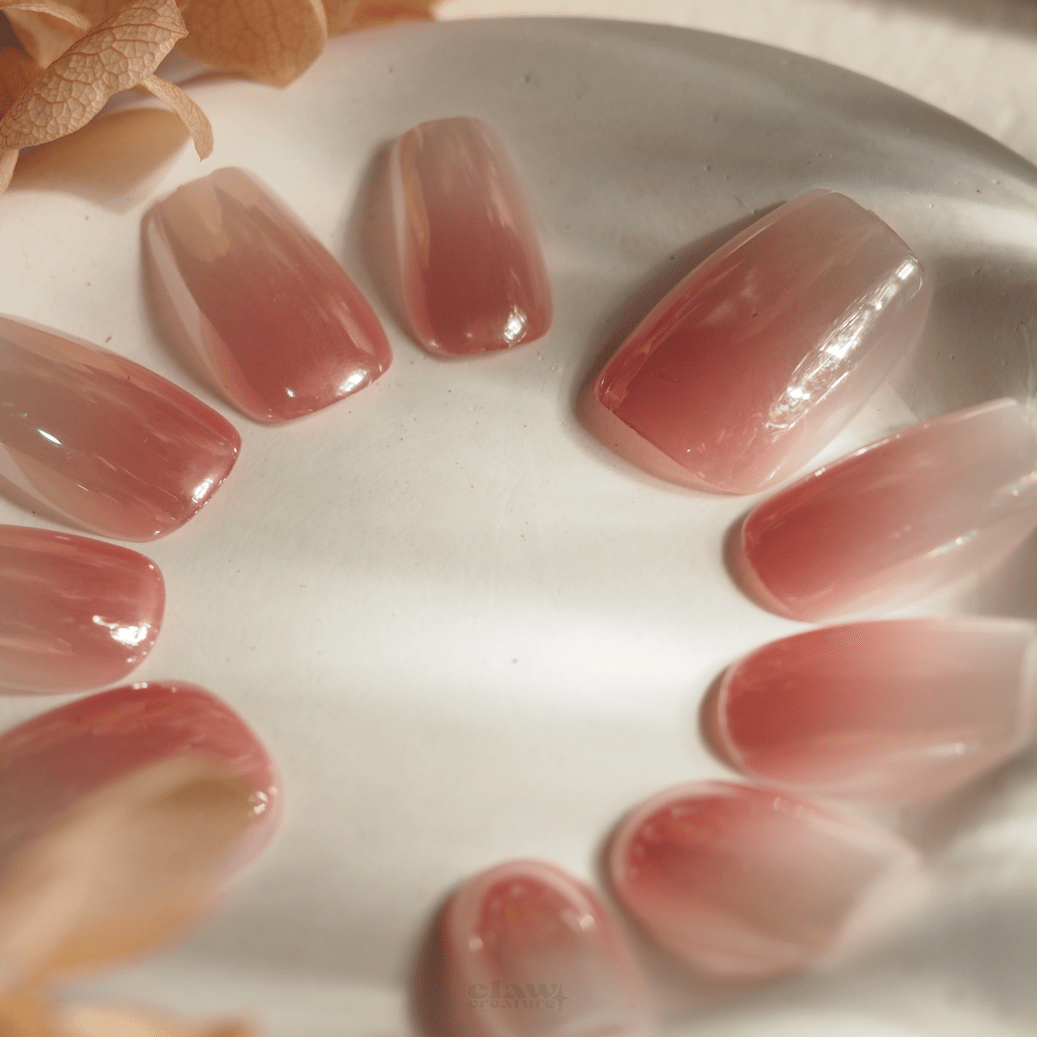 Roseate Iridescent - Handmade Press on Nails by Clawcreature - Handmade Press - on Nails