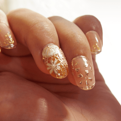 Rosy Bloom - Handmade Press on Nails by Clawcreature - Handmade Press - on Nails