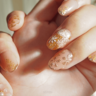 Rosy Bloom - Handmade Press on Nails by Clawcreature - Handmade Press - on Nails