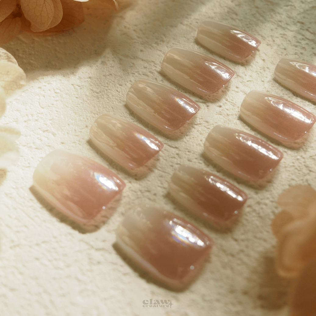 Rosy Ombre - Handmade Press on Nails by Clawcreature - Handmade Press - on Nails