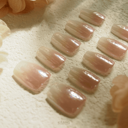 Rosy Ombre - Handmade Press on Nails by Clawcreature - Handmade Press - on Nails