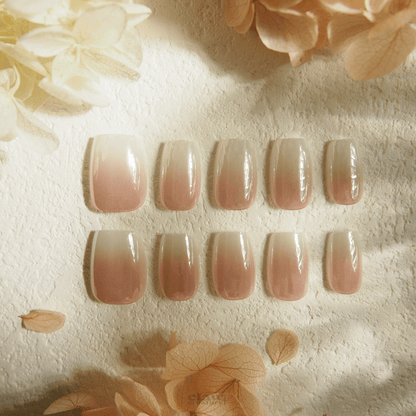 Rosy Ombre - Handmade Press on Nails by Clawcreature - Handmade Press - on Nails