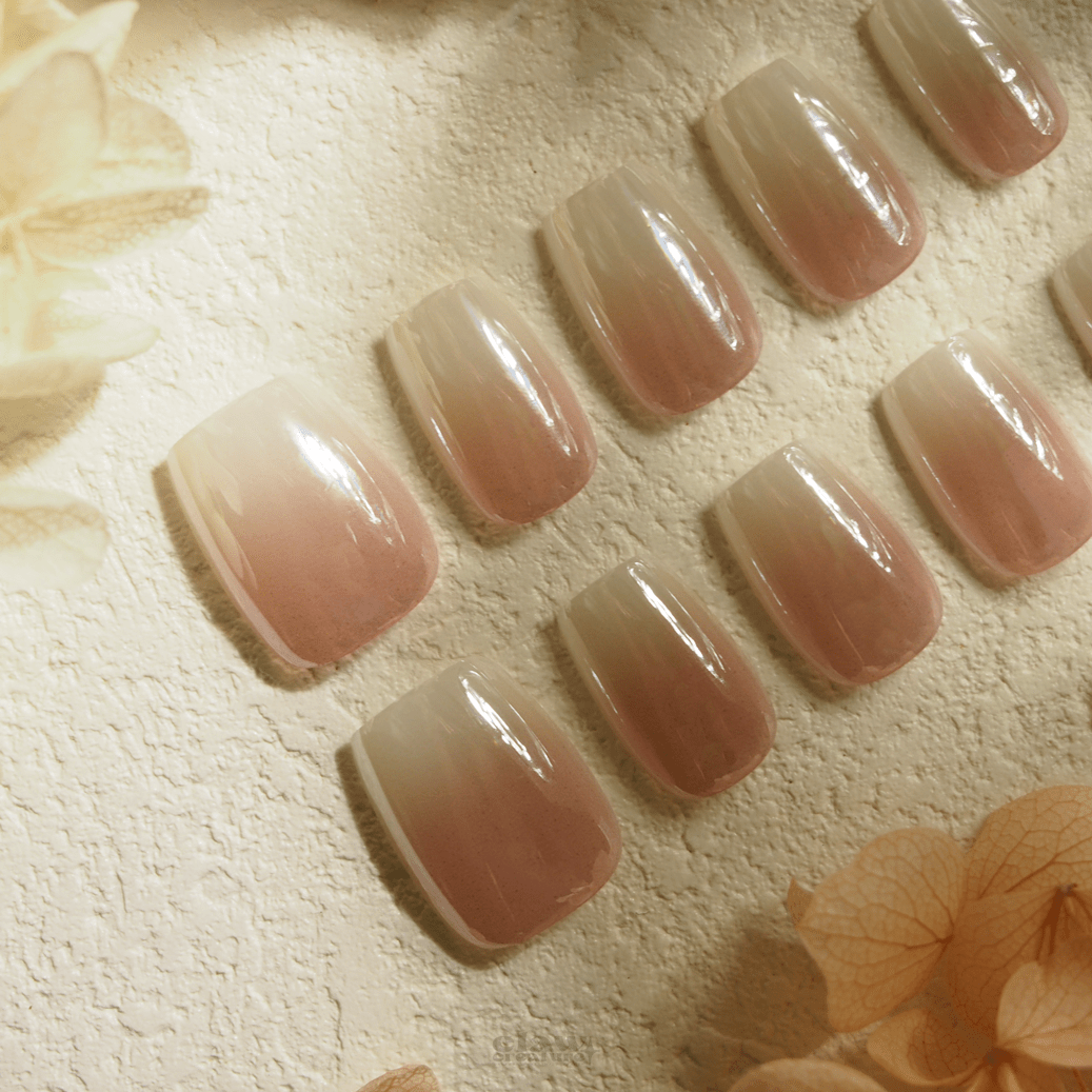 Rosy Ombre - Handmade Press on Nails by Clawcreature - Handmade Press - on Nails