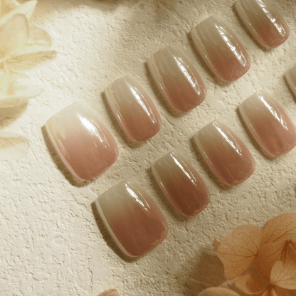 Rosy Ombre - Handmade Press on Nails by Clawcreature - Handmade Press - on Nails