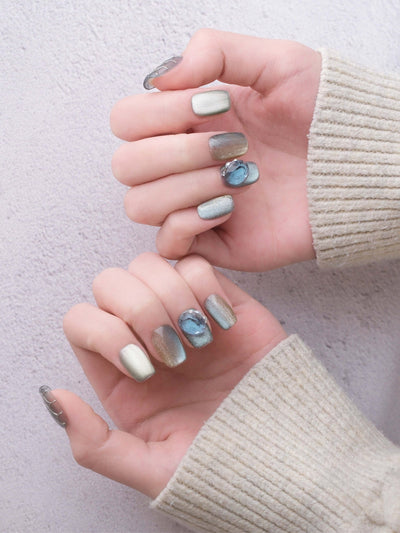 Siren of Mermaid - Handmade Press on Nails by Clawcreature - Handmade Press - on Nails