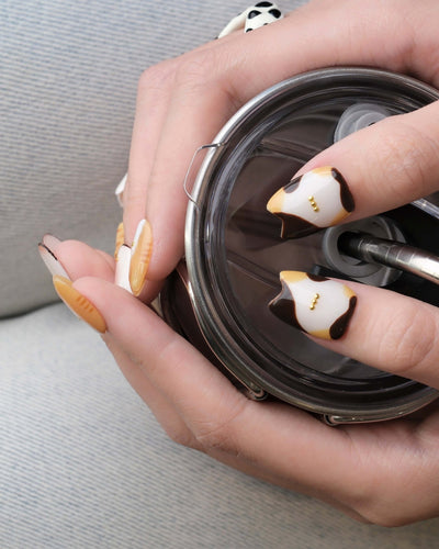 Sophie the Cat - Handmade Press on Nails by Clawcreature - Handmade Press - on Nails