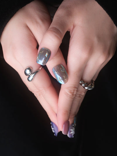 Starry Sky - Handmade Press on Nails by Clawcreature - Handmade Press - on Nails