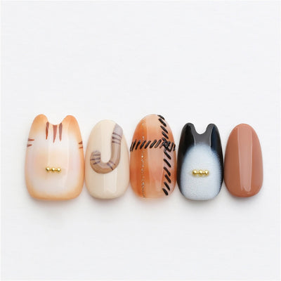 Stitch the Cat - Handmade Press on Nails by Clawcreature - Handmade Press - on Nails