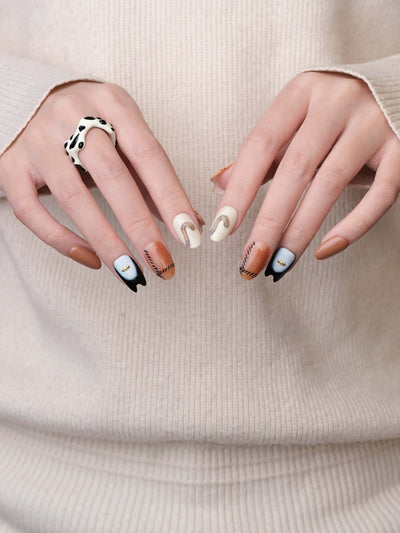 Stitch the Cat - Handmade Press on Nails by Clawcreature - Handmade Press - on Nails