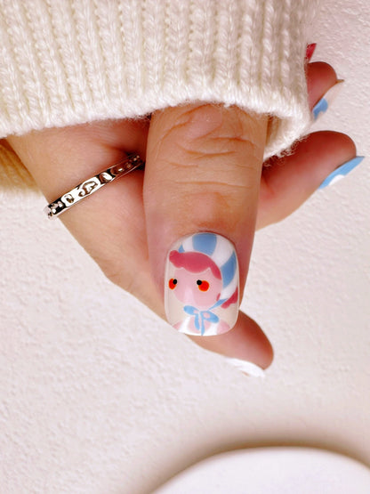 Summer Time - Handmade Press on Nails by Clawcreature - Handmade Press - on Nails