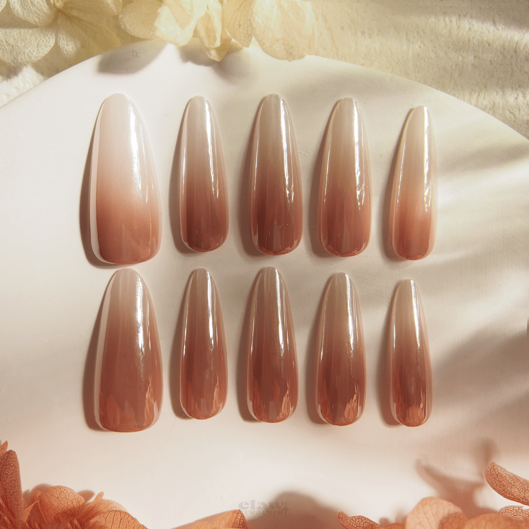 Sunset Glow - Handmade Press on Nails by Clawcreature - Handmade Press - on Nails