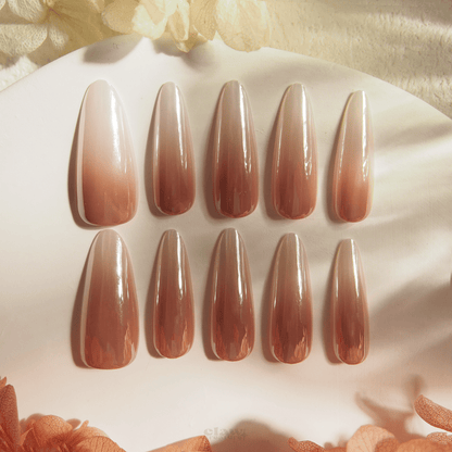 Sunset Glow - Handmade Press on Nails by Clawcreature - Handmade Press - on Nails
