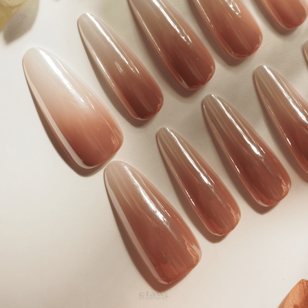 Sunset Glow - Handmade Press on Nails by Clawcreature - Handmade Press - on Nails