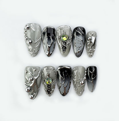 Tree of Life - Handmade Press on Nails by Clawcreature - Handmade Press - on Nails