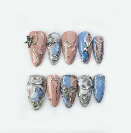 Twilight - Handmade Press on Nails by Clawcreature - Handmade Press - on Nails