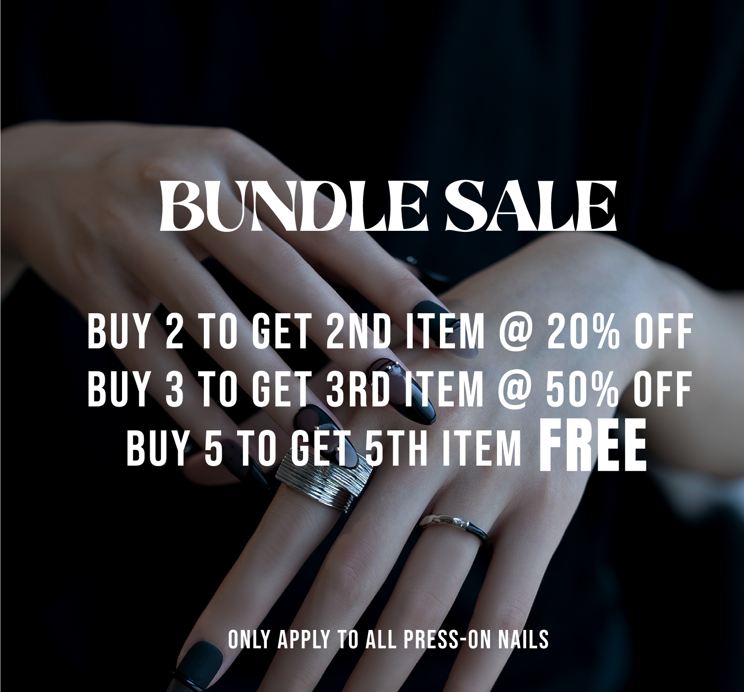 bundle sale promotion press on nails only