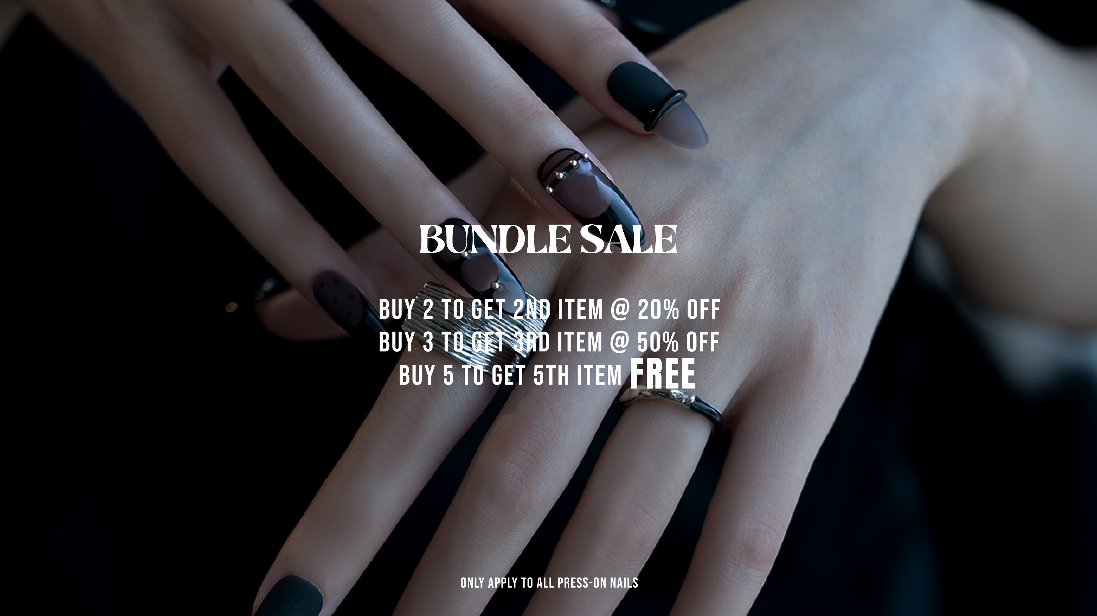 bundle sale promotion press on nails only