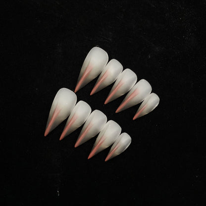 Vampire Kiss - Handmade Press on Nails by Clawcreature - Handmade Press - on Nails