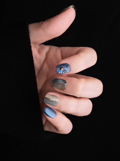 Wavesong - Handmade Press on Nails by Clawcreature - Handmade Press - on Nails