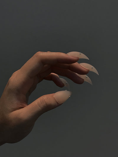 White Venom - Handmade Press on Nails by Clawcreature - Handmade Press - on Nails