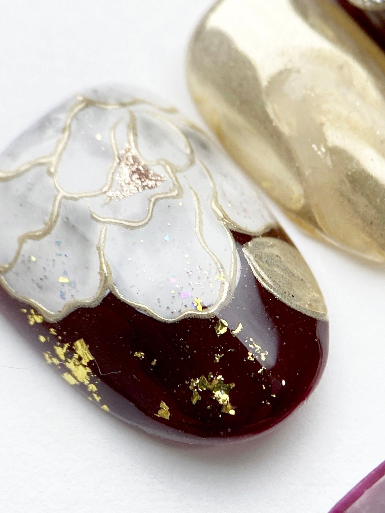 Wine & Dine - Handmade Press on Nails by Clawcreature - Handmade Press - on Nails