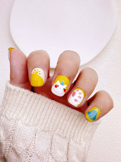 Winter Together Again - Handmade Press on Nails by Clawcreature - Handmade Press - on Nails