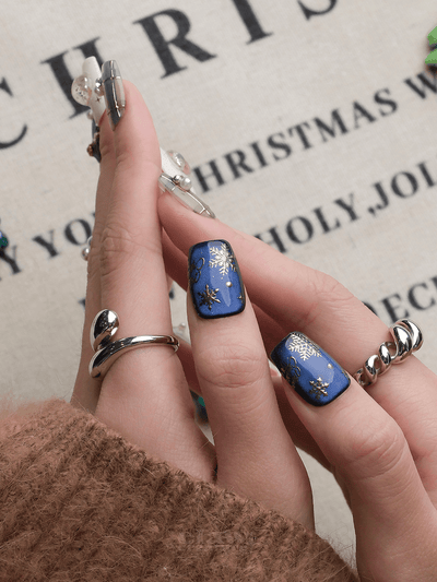 Winter Wonder - Handmade Press on Nails by Clawcreature - Handmade Press - on Nails