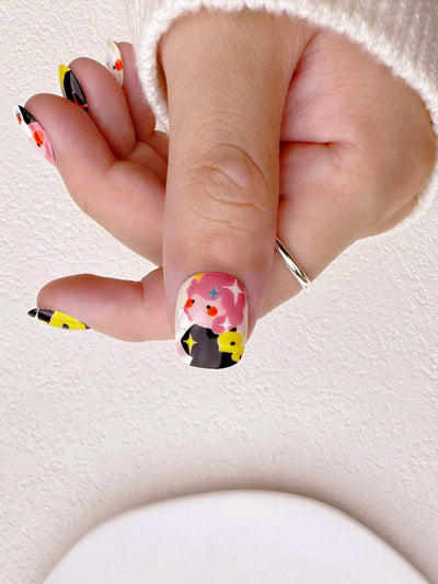 Wound Up Heart - Handmade Press on Nails by Clawcreature - Handmade Press - on Nails